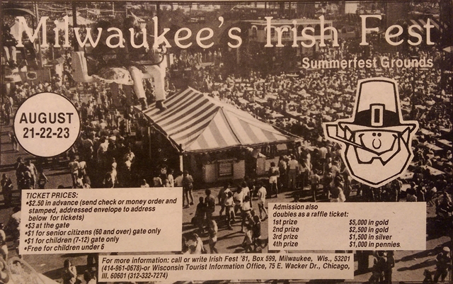Newspaper from 1981 for first Milwaukee Irish Fest