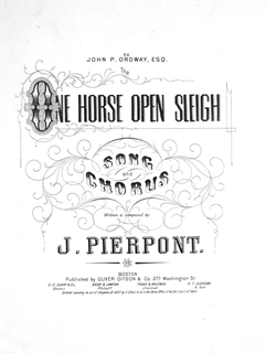 One Horse Open Sleigh - Lester S. Levy Sheet Music Collection