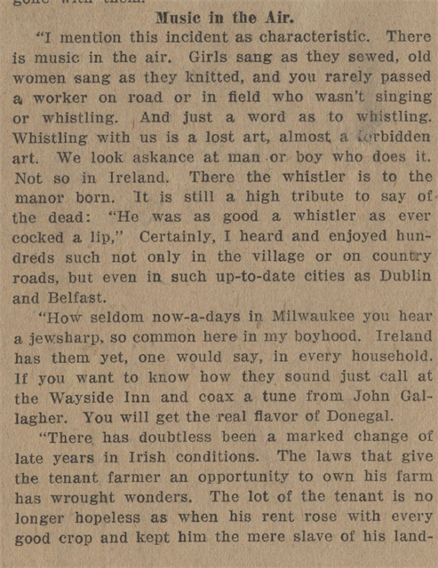 On the Morning of Ireland's New Day - 1913